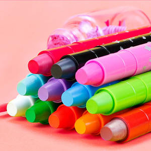 Meihui Bâton de peinture à la tempera solide d'une seule pièce Crayons torsadés lavables Crayon de gel aquarelle pour coloriage <span class=keywords><strong>dessin</strong></span> peinture - Product Image 5