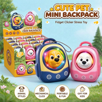 Nouveau jouet anti-stress porte-clés sac à dos animal mignon, jouets de décompression lumineux en plastique ABS coloré, certifié EN71, cadeau pour enfants, cadeau de fête