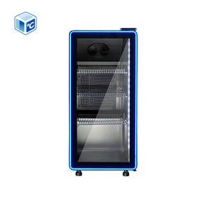 Réfrigérateur vertical CE avec porte vitrée, écran intégral, 150L, 220L, 300L, modèle BJD-190 Display F - Product Image 4