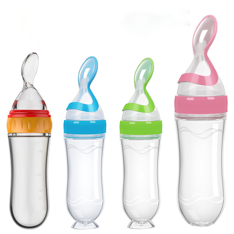 Supplies Silicone Dispensing Spoon Baby Food Feeder Squeeze Feeding Spoons