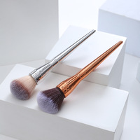 Grande Brosse Électrostatique pour Poudre, Logo Costume Doré, Brosse Professionnelle, Brosse à Poudre Libre pour Maquillage