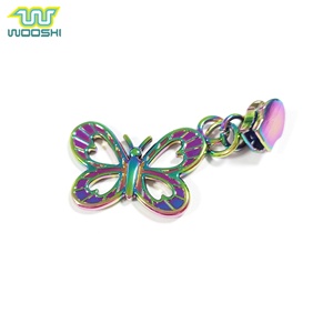 Glissières de fermeture éclair sans verrouillage, sans nickel, personnalisées, design <span class=keywords><strong>gratuit</strong></span>, plaqué arc-en-ciel, forme papillon, supportées par le fabricant - Product Image 2