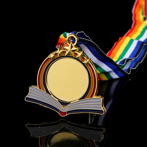 Médaille en métal personnalisée Yu Chao 1234 mm avec ruban arc-en-ciel pour événements sportifs et récompenses - Product Image 2