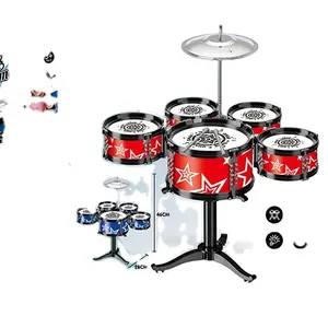 Hot Verkoop Speelgoed 5Pcs 7 Pcs 9 Stuks Drum Kit Met 3 Bekkens 5 Bekkens Drum Kit Prijs Met cimbaal Set Drum Set Voor Verkoop