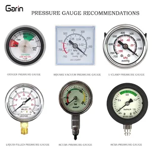 Factory Direct Sales 1.6MPA Dual Scale 40MM Pressure Gauge With Black Rubber Use For Car Tire Pressure Test