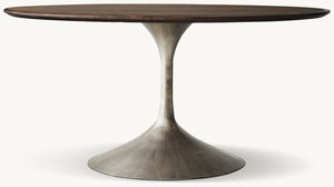 Meubles de salle à manger sur mesure, table ronde en bois de chêne massif moderne, fabriquée à la main - Product Image 2