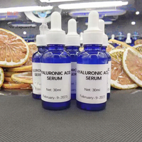 Sérum Liquide Végétalien Bio à l'Acide Hyaluronique Formule Clinique OEM 30ml pour Visage et Corps Anti-Âge Éclaircissant Anti-Rides