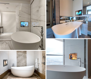 IP66 không thấm nước 15.6/19/22/27 inch gương TV cho phòng <span class=keywords><strong>t</strong></span>ắm vòi sen 1080p được xây dựng trong <span class=keywords><strong>Android</strong></span> 11.0 Wifi, phòng <span class=keywords><strong>t</strong></span>ắm TV - Product Image 5