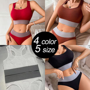 <span class=keywords><strong>Reggiseno</strong></span> e mutandine sportive ad alta elasticità <span class=keywords><strong>traspirante</strong></span> Set supporto al Logo di stampa personalizzata senza soluzione di continuità Yoga <span class=keywords><strong>sportivo</strong></span> 2 pezzi reggiseni per le donne - Product Image 3