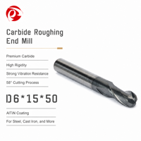 Outils Lucas, fraises 3D en alliage tungstène-cobalt, revêtement AlTiN, 55HRC, 2 cannelures, fraiseuse CNC, ODM OEM, fraise à face