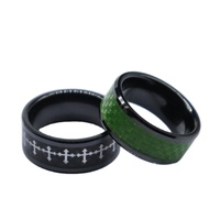 Nouvelle bague connectée NFC Ntag213 en céramique pour paiement intelligent, carte de contrôle d'accès RFID, bague personnalisée