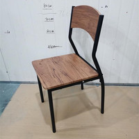 Ensemble de Table à manger en bois massif, 3 pièces, avec cadre en métal, meuble de 2 places, pour la salle à manger, les magasins à manger