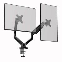 Support de moniteur double à ressort à gaz librement réglable Support de moniteur de bureau 10-32 pouces Support d'écran d'ordinateur portable Bras de moniteur