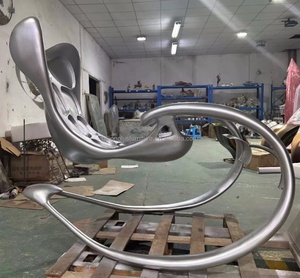 Chaise longue pivotante moderne en acier inoxydable Design d'espace interstellaire pour les loisirs de l'hôtel Villa-Fourniture directe d'usine Salon - Product Image 5