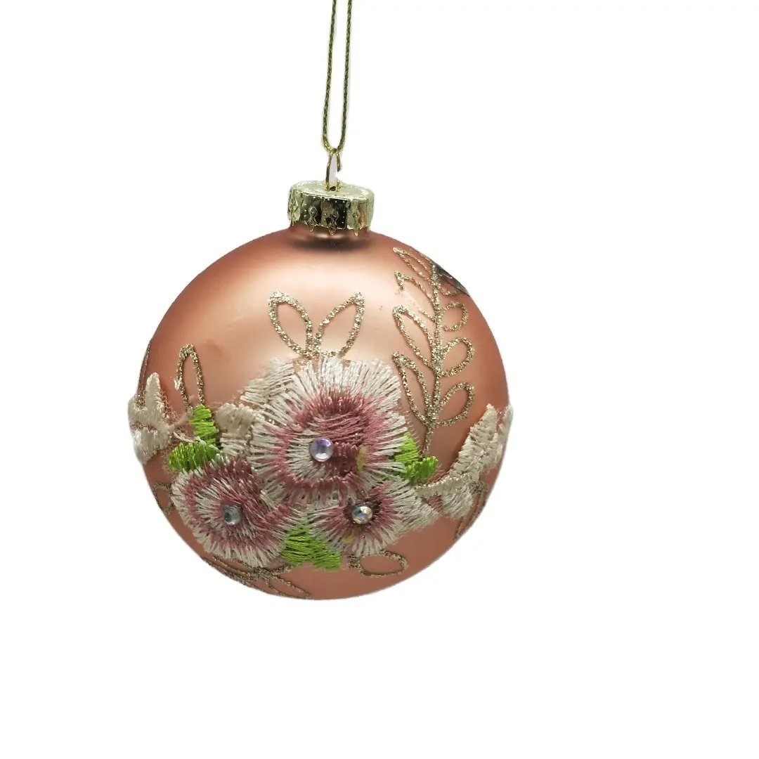 Lot de boules de verre peintes en éventail, ornement d'arbre de noël, boule de verre 8cm 80mm 10cm, décoration de Globe suspendu, nouvelle collection 2022