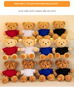 Op maat gemaakte promotionele knuffelbeer met digitaal bedrukt T-shirt voor cadeaus - Product Image 5