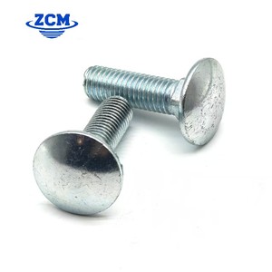 ZChun Carriage <strong>Bolt</strong> Nut M4 M5 M6 <strong>M10</strong> M12 Carbon Steel Plain Finish Round Cup Head Square Neck <strong>Coach</strong> <strong>Bolts</strong> - Product Image 2