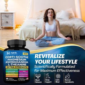 Cápsulas de Magnesio para Dormir y Aliviar el Estrés con Ashwagandha y L-Teanina, Marca Privada OEM ODM para Mujeres y Hombres - Product Image 5