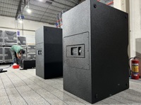 Haut-parleurs de réseau de lignes bon marché, fabricant de système d'adresse publique, haut-parleurs de réseau de lignes, support de système audio, son double 10 pouces 800w