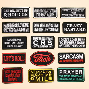 Patchs brodés à coudre ou à repasser, motifs variés, style punk, streetwear, <span class=keywords><strong>rebelles</strong></span>, DIY, durables, pour vêtements, sacs, gilets - Product Image 1