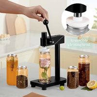 Machine de scellage manuelle en aluminium pour bouteilles de jus, sans alimentation électrique, haute efficacité, hauteur réglable, pour usage commercial extérieur