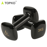TOPKO Équipement de fitness pas cher, haltères hexagonaux, fabricant, logo personnalisé, ensemble d'haltères en néoprène rose pour femmes avec support