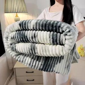 Plaid en polaire pour canapé ou lit, doux et moelleux, en <span class=keywords><strong>flanelle</strong></span> de luxe, super confortable et douillet - Product Image 1
