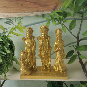 Statue en résine poly de Ram Sita Laxhman Hanuman pour la décoration intérieure modèle Animal artificiel Puja avec décor pour écrire le thème Anime - Product Image 2