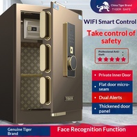 Petit coffre-fort pour usage domestique avec serrure à empreintes digitales et mot de passe WiFi (45x38x32cm)