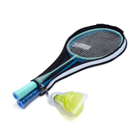 Raket bulu tangkis besi grosir, raket latihan badminton kustom murah