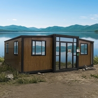 Maison conteneur pliable et extensible 20ft 40ft, Kit de véranda préfabriquée modulaire, modules de logement compact pour la vente, Tiny House certifiée CE WaterMark