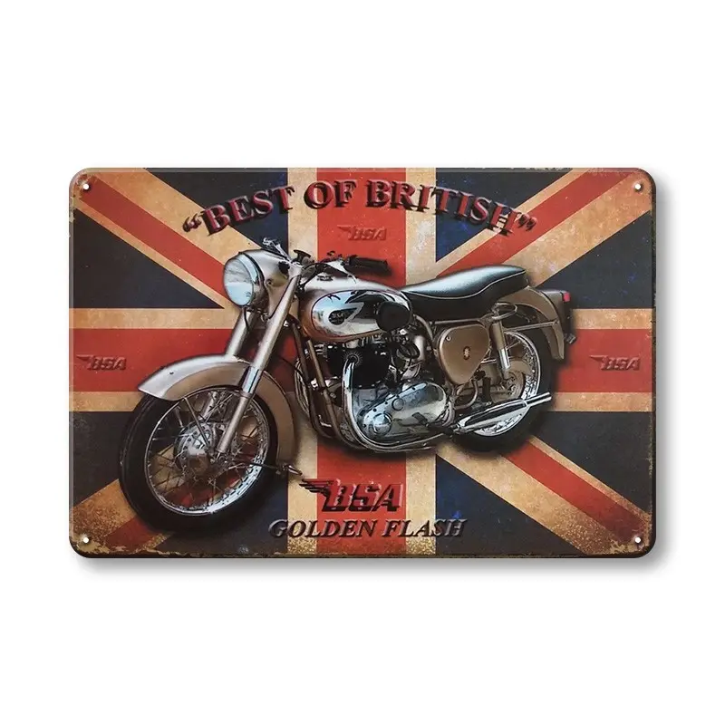 Cool retro motorcycle Bar Club Background Adorn Plaque Western Restaurant Beverage Shop Wall Decor Plaques