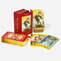 Cartes de tarot en papier rouge, impression personnalisée du logo, design de haute qualité, cartes d'oracle, personnalisation des cartes de tarot, jeu de cartes pour usage familial