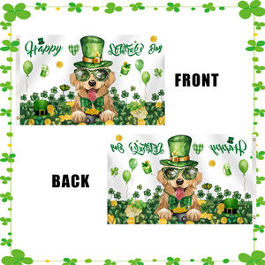 St. Patrick's <span class=keywords><strong>Creek</strong></span> 3X5 FT Poliéster 2 botones Doble rociador Hebilla de latón Impresión digital para exhibición Seguro automotriz - Product Image 3