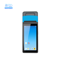 Terminal PDA portátil de 5,5 pulgadas Rfid Nfc Personal Digital Assistant Android 12 colector de datos con impresora térmica incorporada