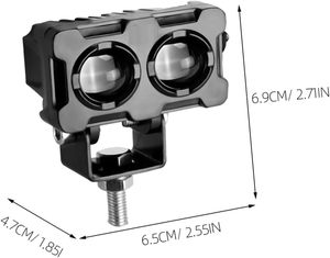 Universal Fog <b>Lights</b> for Bike Motorcycle LED, 2PCS Set with Mounting Bracket - Product Image 2