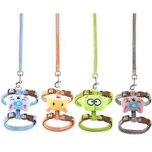 Arnés de algodón de nailon de tejido duradero para mascotas, chaleco a prueba de <span class=keywords><strong>escape</strong></span> para perros pequeños, conjunto de correa de arnés de pecho para gatos con cuello de patrón a cuadros - Product Image 2