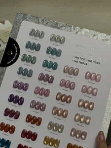 Set di Gel per Unghie Youse 36 Colori Mengjing Island Cat Eye, Perline di Vetro, Polvere Fine, Colla Speciale per Nail Art - Product Image 3