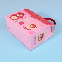 Recyclable personnalisé imprimé vide poignée Type étui cadeau Noël enfant nouveau-né bébé boîte de papier cadeau pour cadeau