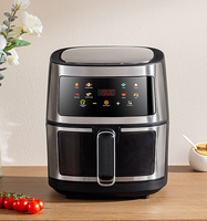 Nouvelle friteuse à air de grande capacité 8L contrôle multifonctionnel de micro-ordinateur de fenêtre visible pour un usage commercial domestique