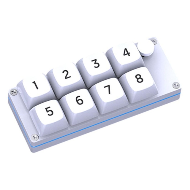 MKESPN Shortcut Macro Defined Wired Small Keypad Single Handed Gaming Keyboard(White)