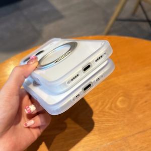 Coque de Téléphone Magnétique Antichoc avec Support Béquille Rotatif à 360° et Transparence Cristalline pour iPhone 17 16 15 14 Pro Max - Product Image 3