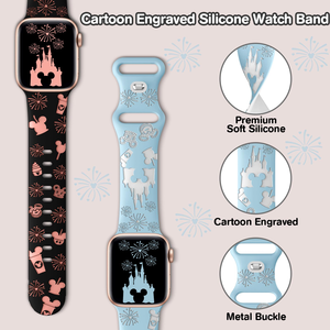 Correa Deportiva de Silicona con Dibujos Animados para Apple Watch IWatch 10 4 5 <span class=keywords><strong>6</strong></span> 7 8, Relojes Inteligentes de 41/45/42/46/49 mm, Correa Moderna con Diseño Tallado - Product Image 4
