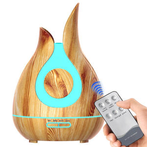 Diffuseur d'arômes à effet bois 400 ml avec lumière LED et minuterie pour la maison et le bureau - Product Image 3