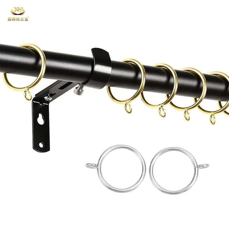 Factory Custom Curtain Accessories Drapery Rings Hook Metal Curtain Rings With Eyelets