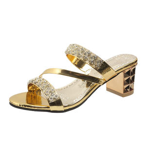 Sandalias <span class=keywords><strong>de</strong></span> Plataforma con Pedrería para Mujer, Punta Redonda, Tacón Grueso, Cómodas, para <span class=keywords><strong>Playa</strong></span> - Product Image 5