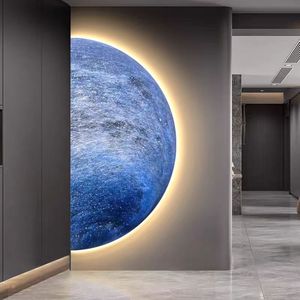 Tableau d'art abstrait moderne en toile et porcelaine de cristal LED pour salon, décoration intérieure, <span class=keywords><strong>peinture</strong></span> abstraite en <span class=keywords><strong>verre</strong></span> - Product Image 2