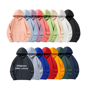Sweat à capuche personnalisé 330 g/m² 100 % coton, lourd, respirant, écologique, col rond, imprimé numériquement, streetwear unisexe pour femmes et hommes - Product Image 1