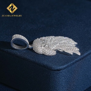 Colgante de Cabeza de Águila con Incrustaciones de Moissanita, Certificado GRA, Estilo Hip Hop para Hombre - Product Image 5