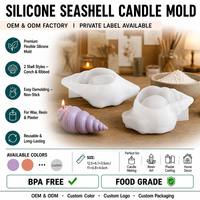 Moule en silicone personnalisé pour bougies, ciment, plâtre, ornements 3D, décorations marines, aromathérapie, rangement de tasses, OEM ODM
